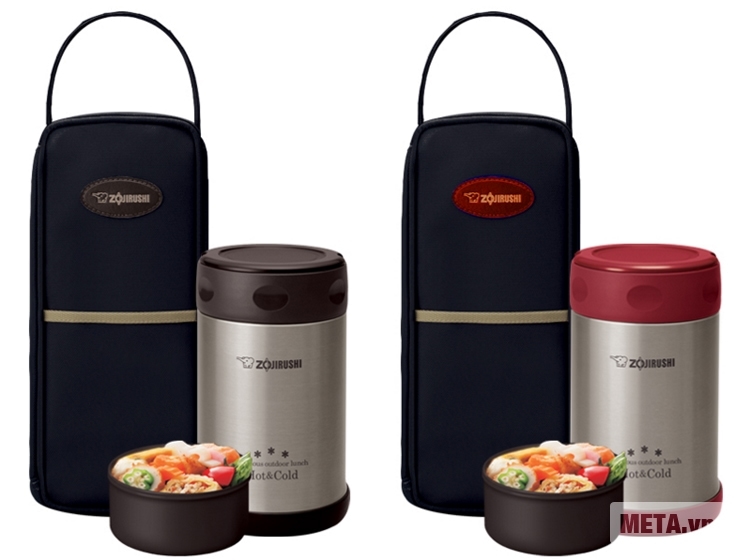 Hộp đựng thực phẩm giữ nhiệt Zojirushi SW-EXE50 với 2 màu riêng biệt.