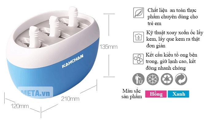 Kích thước máy làm kem 