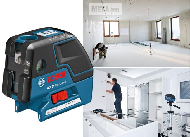 Hình ảnh máy cân mực laser kết hợp tia và điểm Bosch GCL 25