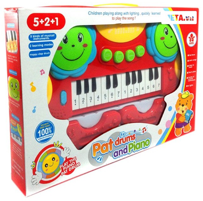 Đồ chơi đàn hình mặt trời VBCare VBC-3003 có nhiều màu sắc tươi sáng, bắt mắt.