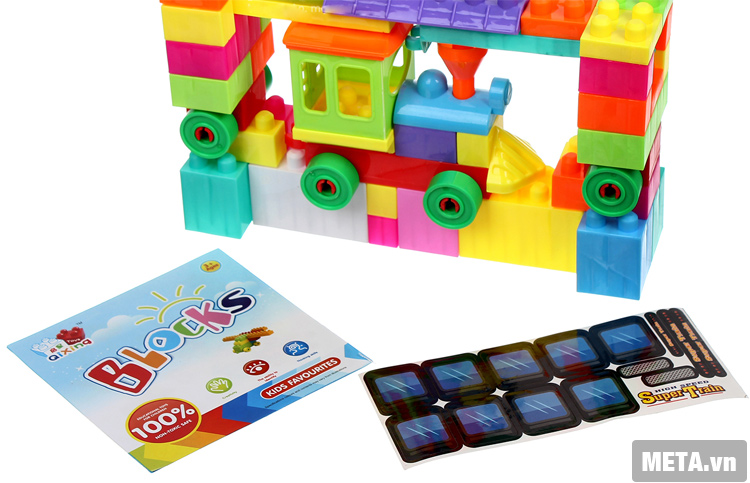 Trọn bộ đồ chơi xếp khối VBCare VBC-1355 giúp trẻ dễ dàng sử dụng.