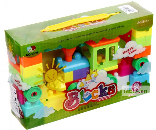 Đồ chơi xếp khối VBCare VBC-1355 với hộp đựng đẹp mắt.