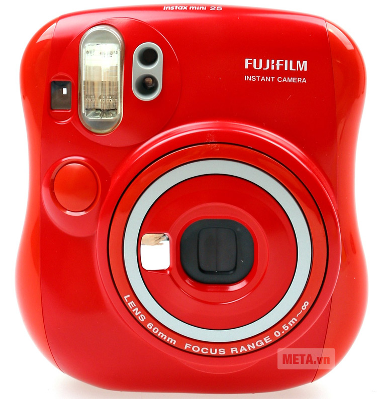 Máy ảnh Fujufilm Instax mini 25 - Đỏ được thiết kế với những đường viền nhẹ nhàng và tinh tế.