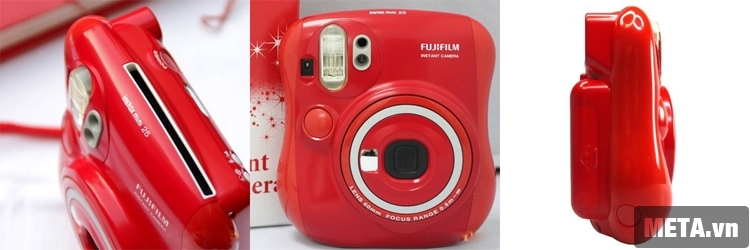 Máy ảnh Fujifilm Instax mini 25 - Đỏ với nhiều góc độ khác nhau.