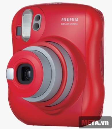Máy ảnh Fujifilm Instax mini 25 - Đỏ sử dụng ống kính lens 60mm.