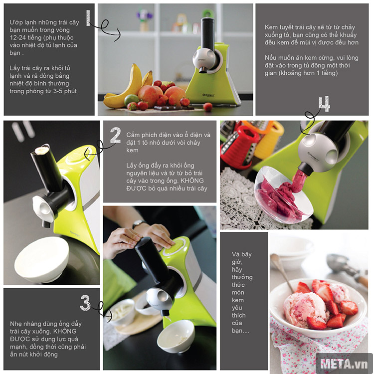 Máy cắt rau củ và làm kem ArirangLife ESI-ALVC02S với nhiều tính năng ưu việt.