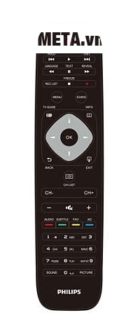 Điều khiển của tivi LED Philips 32PHT500S có các phím bấm dễ dàng sử dụng.