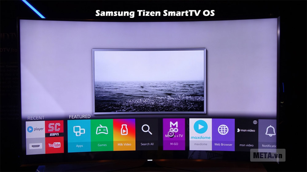 Tivi Smart Samsung UA40J5520 chạy hệ điều hành Tizen và chip xử lý Quad-Core