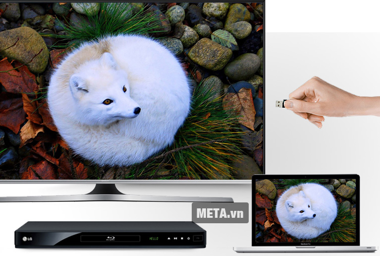Tivi smart Samsung 40 inch Full HD UA40J5500AKXXV với giắc cắm kết nối đa dạng