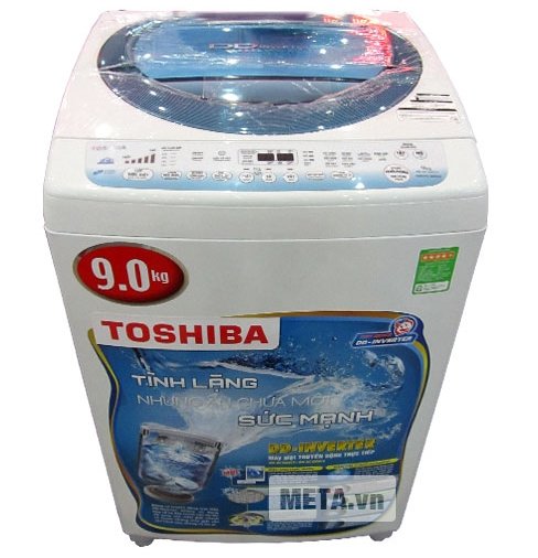 Máy giặt cửa trên 9 kg Toshiba DC1000CV với công nghệ truyền động trực tiếp.