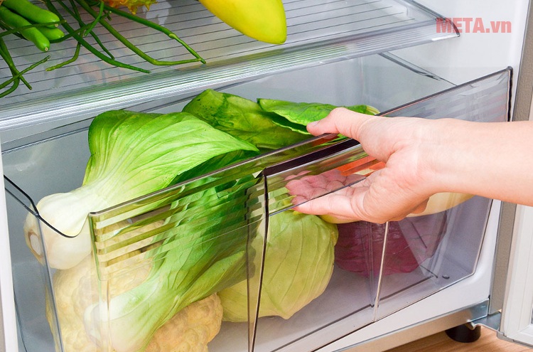 Tủ lạnh 167 lít Panasonic NR-BJ186SSVN với ngăn chứa rau củ lớn. Tủ lạnh 167 lít Panasonic NR-BJ186SSVN với ngăn chứa rau củ lớn.