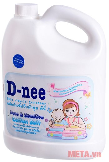 Dung dịch giặt xả D-nee 3000ml màu trắng (Pure & Sensitive)