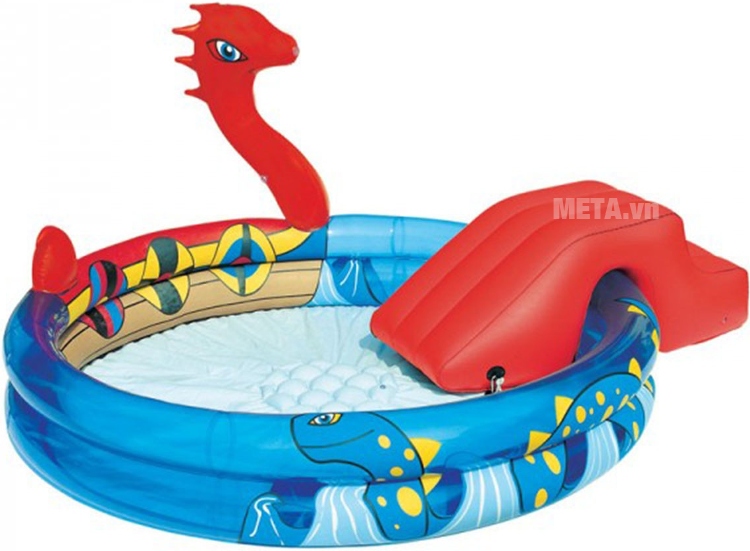 Bể phao cầu trượt hình con rắn Bestway 53033