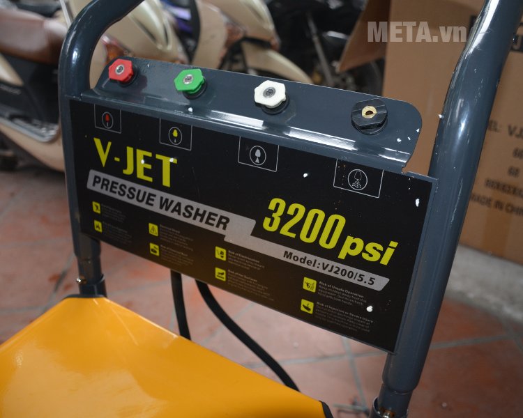 Máy rửa xe V-JET VJ 200/5.5 có 3200psi