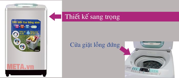 Máy giặt cửa trên 9kg Hitachi SF- 90P có thiết kế sang trọng