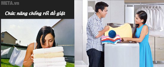 Máy giặt Hitachi SF - 110S 11kg có chức năng chống rối đồ giặt, giúp việc lấy quần áo dễ hơn
