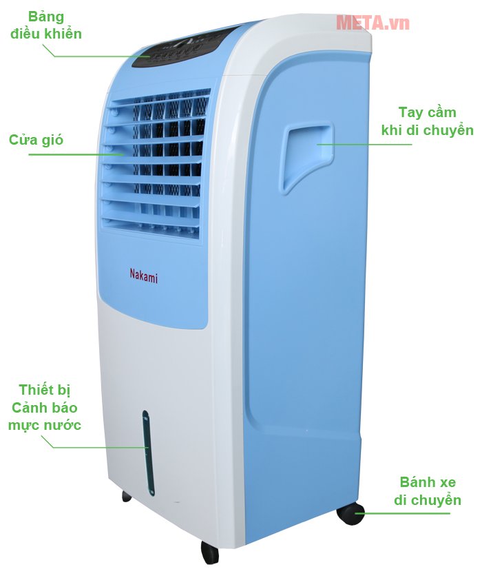 Mặt trước của máy làm mát không khí Daikio DK-1300A.