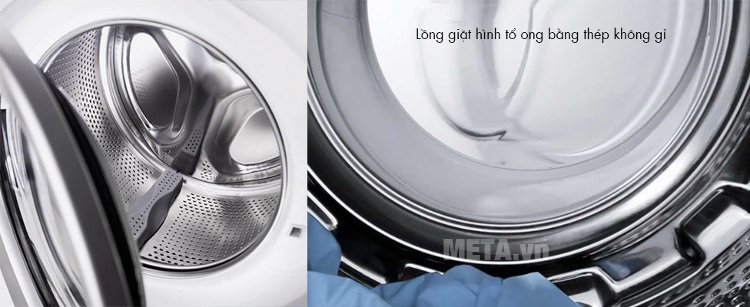 Máy giặt cửa trước 7,5kg Electrolux EWF10744 trang bị lồng giặt bằng thép không gỉ chống bám bẩn hiệu quả Máy giặt cửa trước 7,5kg Electrolux EWF10744 trang bị lồng giặt bằng thép không gỉ chống bám bẩn hiệu quả