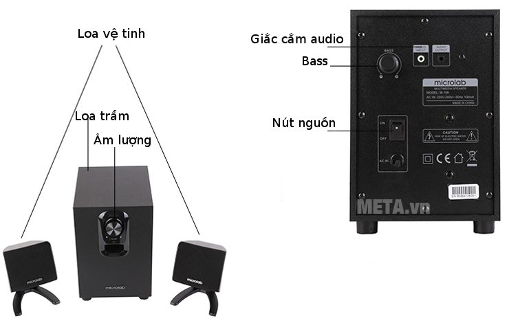 Loa Microlab M108 cho âm thanh sống động