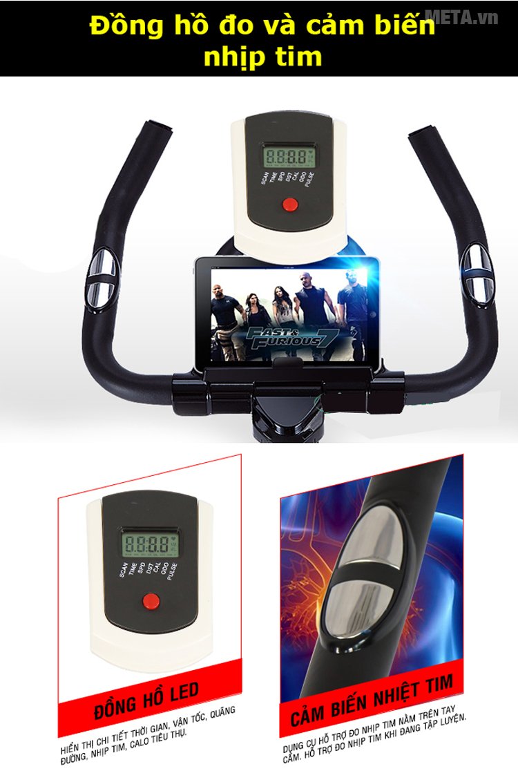 Xe đạp tập Mofit MHS 615 thiết kế hiện đại Xe đạp tập Mofit MHS 615 thiết kế hiện đại