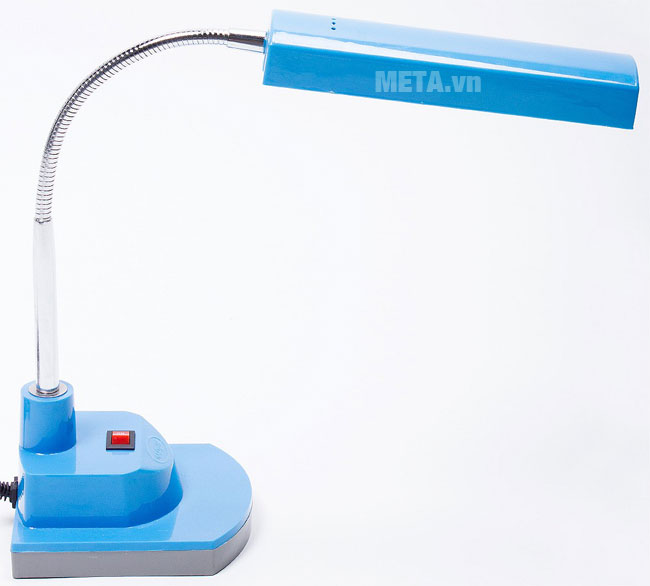 Đèn bàn V-Light Compact FGL 9W màu xanh.