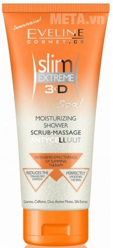 Gel tắm tẩy da chết, làm mềm da Slim Extreme 3D Eveline EVEL1784 - 200ml