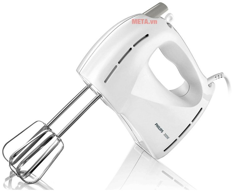 Máy trộn cầm tay Philips HR1459 có thân máy bằng thép không gỉ, thiết kế sang trọng, hiện đại Máy trộn cầm tay Philips HR1459 có thân máy bằng thép không gỉ, thiết kế sang trọng, hiện đại
