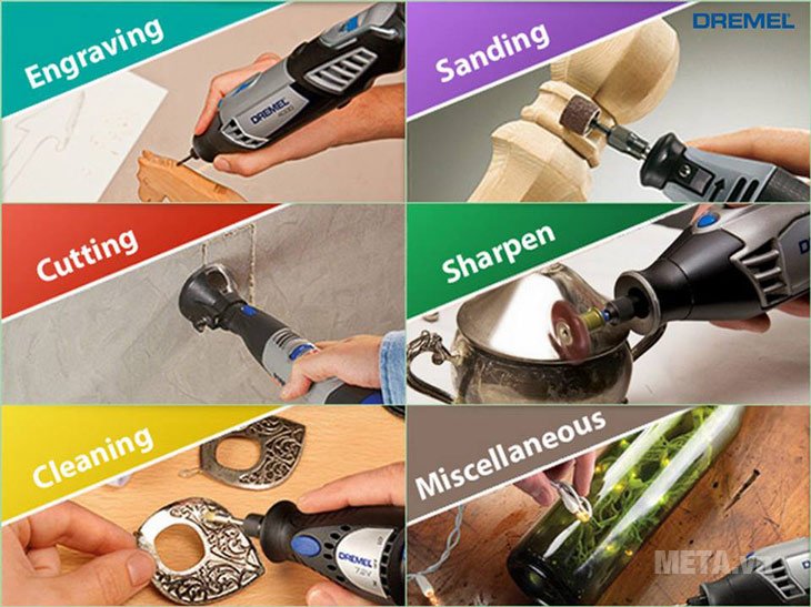 Bộ dụng cụ đa năng Dremel 3000 5/70 Gold kit (hộp nhôm) thiết kế có công tắc điều chỉnh tốc độ linh hoạt Bộ dụng cụ đa năng Dremel 3000 5/70 Gold kit (hộp nhôm) thiết kế có công tắc điều chỉnh tốc độ linh hoạt