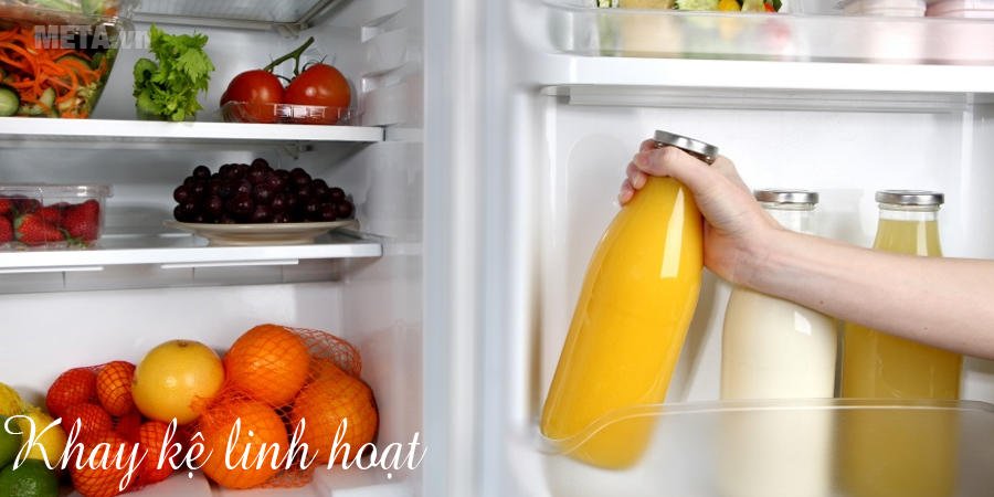 Tủ lạnh Inverter 260 lít Electrolux EME2600MG có khay kệ linh hoạt Tủ lạnh Inverter 260 lít Electrolux EME2600MG có khay kệ linh hoạt