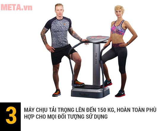 Máy rung toàn thân Tiger Sport TG-215 giúp đánh tan lượng mỡ thừa Máy rung toàn thân Tiger Sport TG-215 giúp đánh tan lượng mỡ thừa