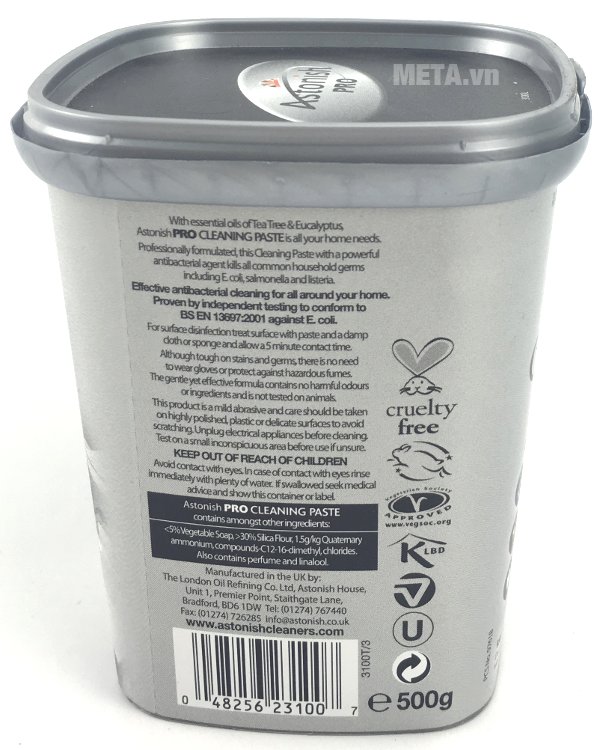 Chất tẩy rửa mặt bếp chuyên nghiệp Astonish 500g là sản phẩm chất tẩy rửa đa năng 