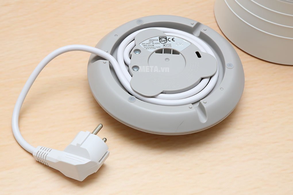 Ấm siêu tốc Philips HD9334 - 1.5 lít với dây nguồn dưới đáy đảm bảo an toàn