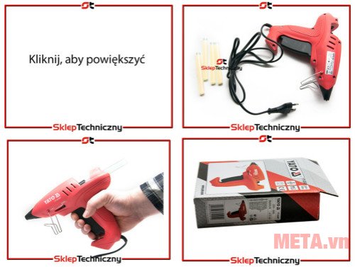 Máy phun keo dùng điện Yato YT-82401 có thiết kế chắc chắn, đảm bảo an toàn cho người dùng 