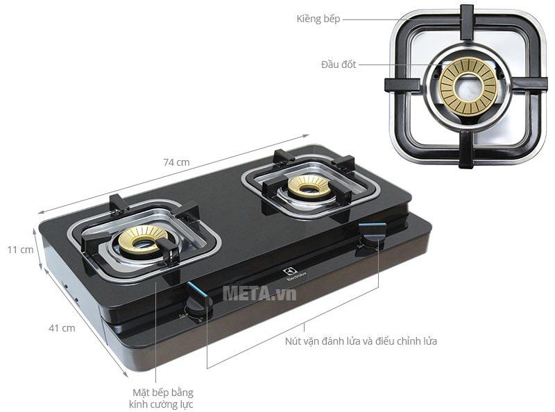 Cấu tạo bếp ga dương Electrolux ETG726GKR