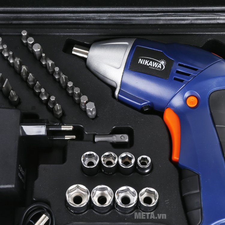 Bộ máy vặn vít không dây Nikawa NK-LS46 gồm 46 chi tiết 