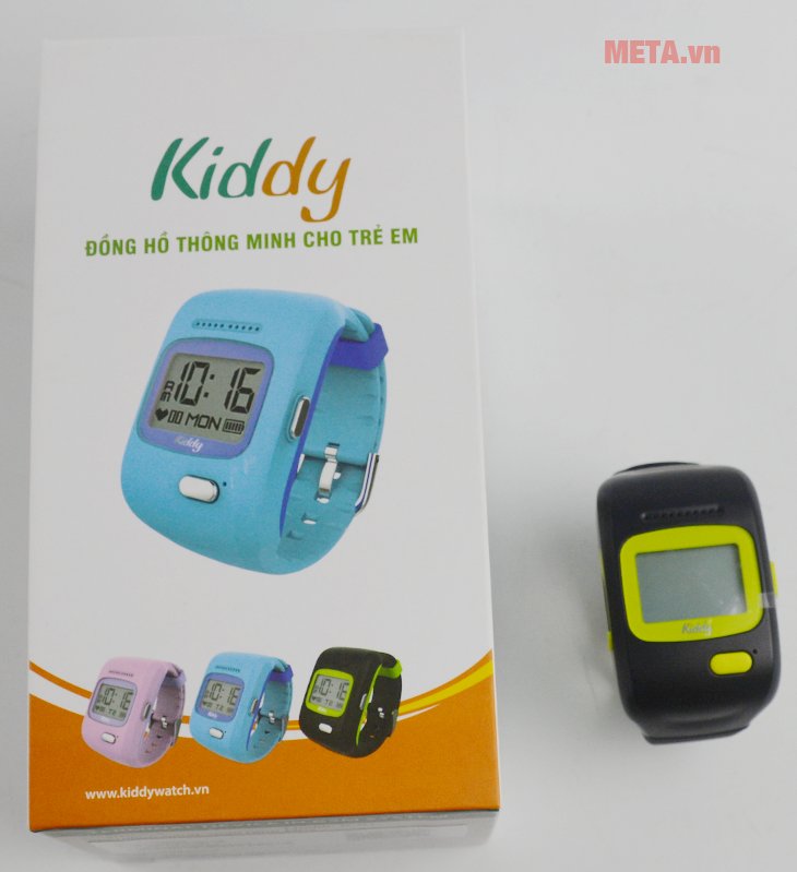 Đồng hồ thông minh cho trẻ em Kiddy màu đen