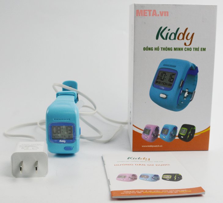 Đồng hồ thông minh cho trẻ em Kiddy màu xanh
