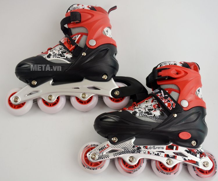 Giầy trượt Patin Long Feng 906 màu đỏ cá tính 
