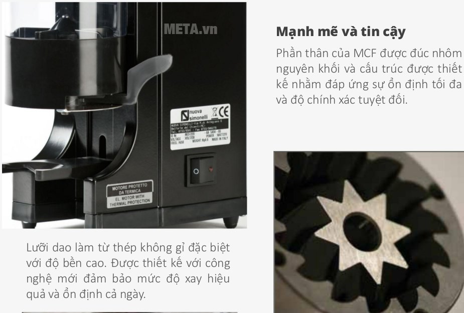 Máy xay cà phê Nuova Simonelli MCF hoạt động mạnh mẽ, hiệu quả