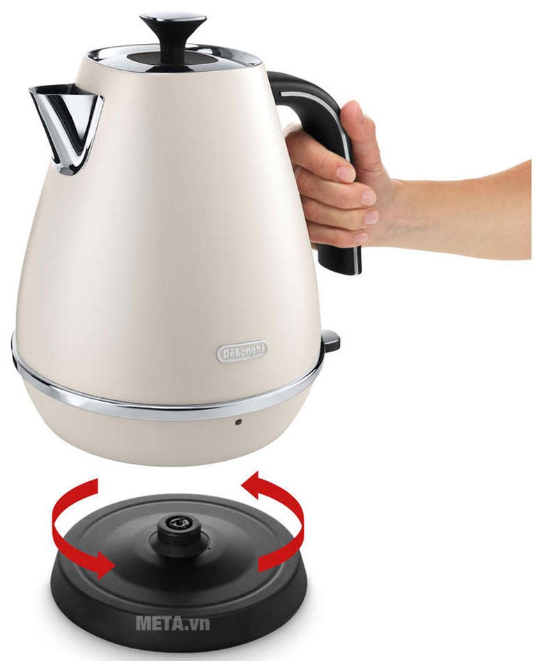 Ấm siêu tốc Delonghi Distina KBI 2001.W với chất liệu cao cấp 