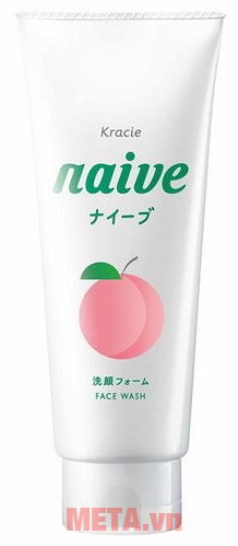 Sữa rửa mặt lá đào Naive 130g chứa các thành phần tự nhiên 