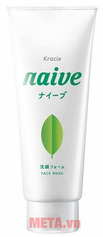 Sữa rửa mặt trà xanh Naive 120g chứa các thành phần thiên nhiên 