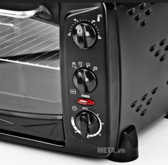 Lò nướng Sanaky VH 249S/B dễ sử dụng với nút điều khiển 