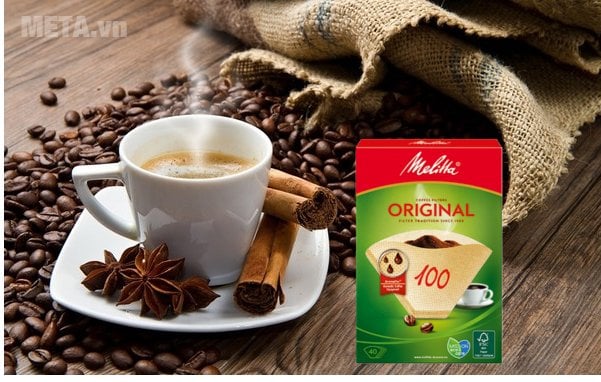 Bộ 5 hộp giấy lọc Melitta 100/40 giúp cà phê có hương vị cổ điển 