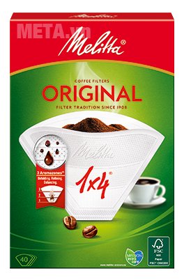 Bộ 5 hộp giấy lọc Melitta 1x4/40 có 40 miếng / hộp 