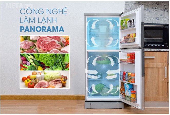 Tủ lạnh Panasonic 152 lít NR-BJ178SSVN với công nghệ làm lạnh Panorama Tủ lạnh Panasonic 152 lít NR-BJ178SSVN với công nghệ làm lạnh Panorama