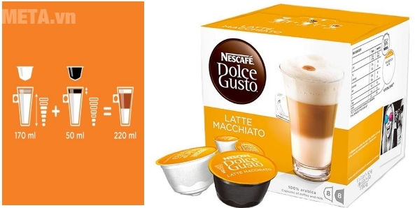 Viên nén cà phê vị cà phê sữa Nescafe Dolce Gusto – Latte Macchiato