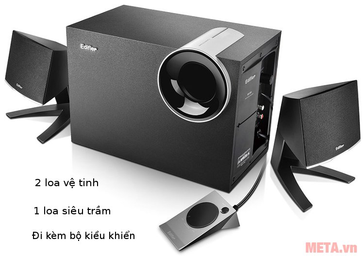 Loa Edifier M1380 kết nối được với máy tính, điện thoại, đầu đĩa, tivi. 