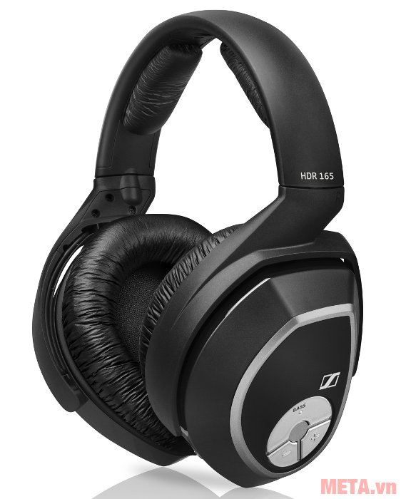 Tai nghe chụp tai Sennheiser RS 165 với gam màu đen sang trọng 