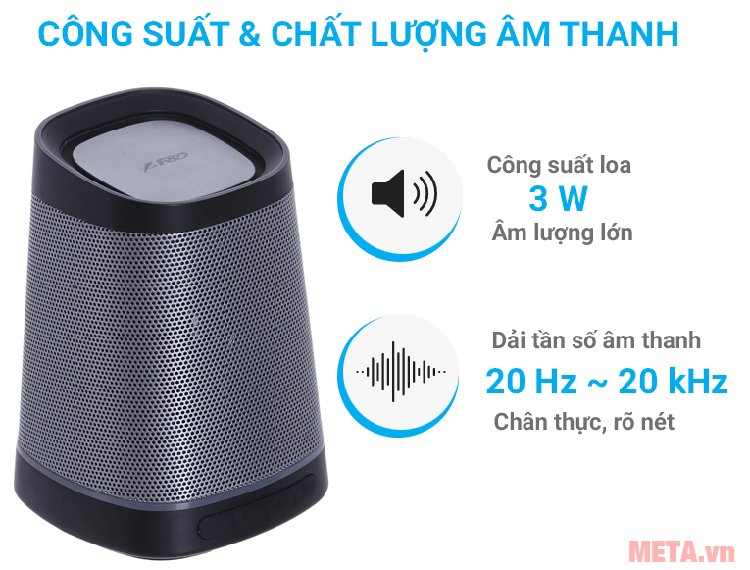 Loa Fenda W7 có công suất 3W cho âm lượng lớn 